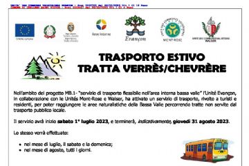 TRASPORTO ESTIVO TRATTA VERRES/CHEVRERE