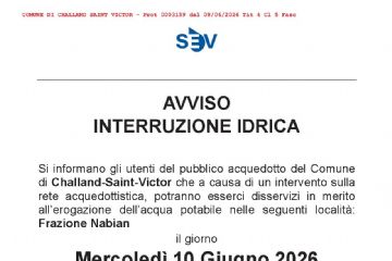 Avviso di interruzione idrica